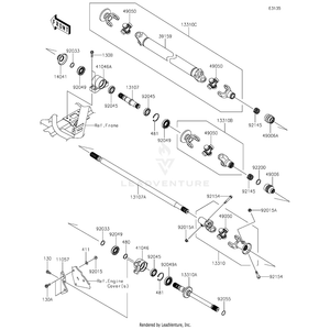 Shaft-Assembly,Bearing Side by Kawasaki 13310-0050 OEM Hardware 13310-0050 Off Road Express Peach St