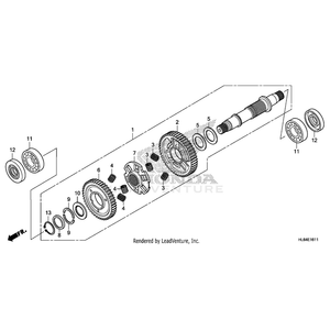 Shaft Assembly, Final Driven by Honda 23040-HL6-A00 OEM Hardware 23040-HL6-A00 Off Road Express Drop Ship