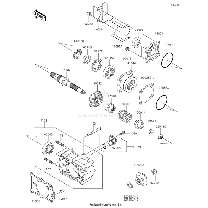 Shaft,Bevel Gear by Kawasaki