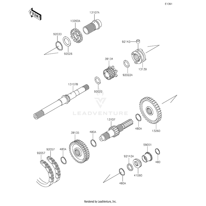 Shaft,Input by Kawasaki