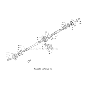 Shaft, Secondary Driven - Rear By Arctic Cat 0819-021 OEM Hardware 0819-021 Core Power Equipment