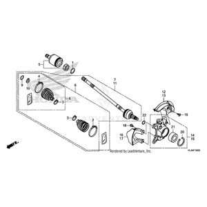 Shaft Set, Left Front Drive by Honda 44350-HL4-A01 OEM Hardware 44350-HL4-A01 Off Road Express Drop Ship