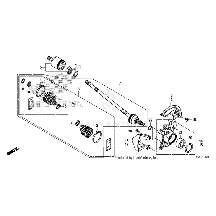 Shaft Set, Left Front Drive by Honda