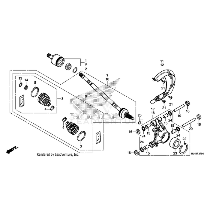 Shaft Set, Left Rear Drive (Msds) by Honda