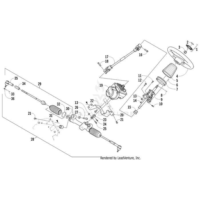 Shaft, Steering - Assembly By Arctic Cat