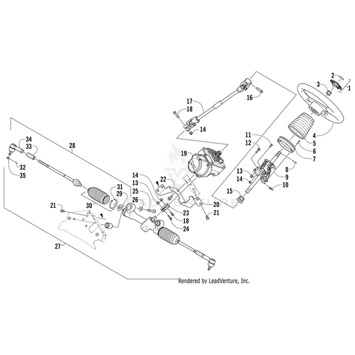 Shaft, Steering - Assembly By Arctic Cat