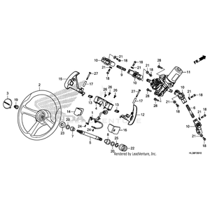 Shaft, Steering (Lower) by Honda 53315-HL3-610 OEM Hardware 53315-HL3-610 Off Road Express Drop Ship