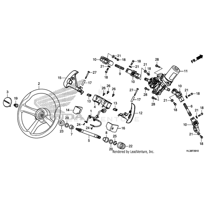 Shaft, Steering (Lower) by Honda