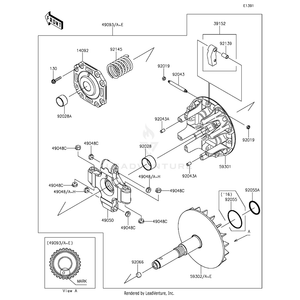 Sheave-Comp,A Mark,Blue by Kawasaki 59302-0085 OEM Hardware 59302-0085 Off Road Express Peach St