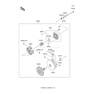 Sheave-Movable by Kawasaki 59301-0008 OEM Hardware 59301-0008 No Longer Available