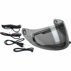 Shield Electric Lens Smoke W/Cord Ff-49/88/Gm-49Y/54/78 by GMAX G078017 Helmet Shield 72-0899 Western Powersports Drop Ship