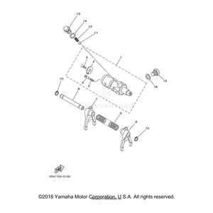 Shift Cam Assembly by Yamaha 5B4-18540-00-00 OEM Hardware 5B4-18540-00-00 Off Road Express