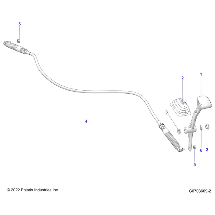 Shift Lever, Matte Black by Polaris