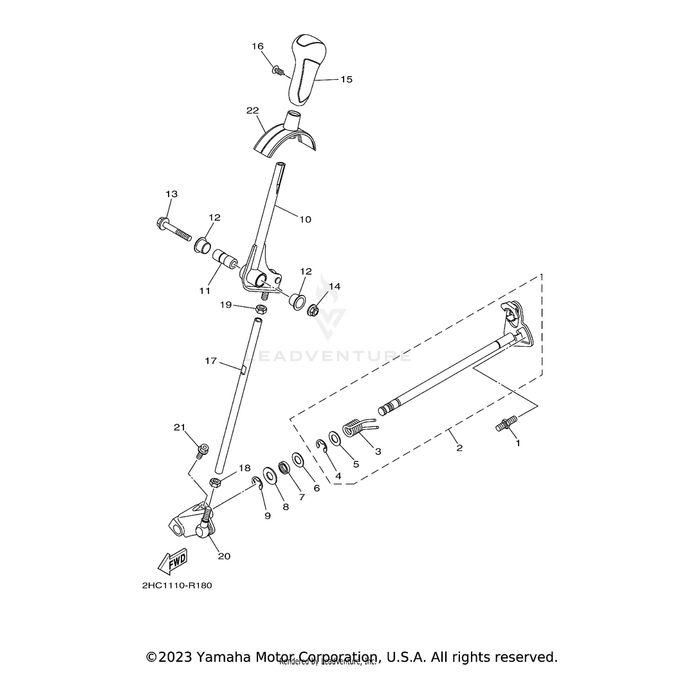 Shift Shaft Assembly by Yamaha