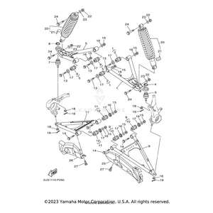 Shock Absorber Assembly 2 by Yamaha 2PG-F3390-30-00 OEM Hardware 2PG-F3390-30-00 Off Road Express Drop Ship