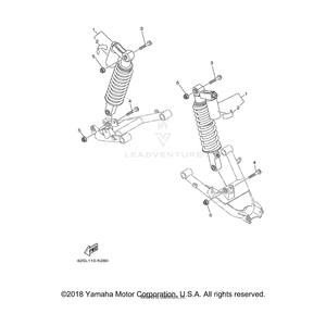 Shock Absorber Assembly, Rear by Yamaha 5UG-22210-80-00 OEM Hardware 5UG-22210-80-00 Off Road Express Drop Ship