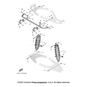 Shock Absorber Assembly, Rear by Yamaha BG4-F2200-31-00 OEM Hardware BG4-F2200-31-00 Off Road Express Drop Ship