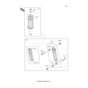 Shock Absorber by Kawasaki 45014-0100 OEM Hardware 45014-0100 Off Road Express Drop Ship