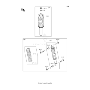 Shock Absorber by Kawasaki 45014-7506 OEM Hardware 45014-7506 Off Road Express Drop Ship