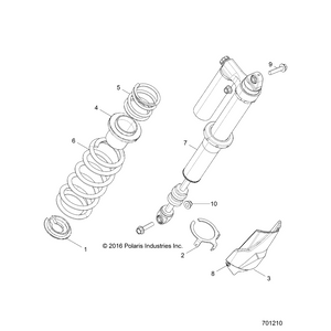 Shock, Rear, 2.5 by Polaris 7044376 OEM Hardware P7044376 Off Road Express Drop Ship