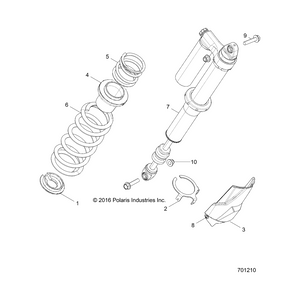 Shock-Rear,2.5,Crwl by Polaris 7044607 OEM Hardware P7044607 Off Road Express Drop Ship