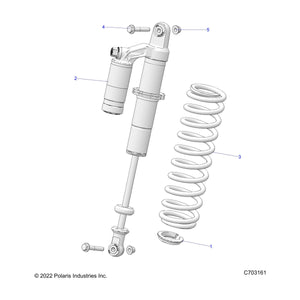 Shock-Rear,2,Resvr,Piggybk,Lh by Polaris 7045953 OEM Hardware P7045953 Off Road Express Drop Ship