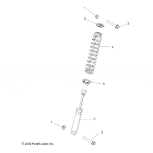 Shock, Rear, 475.7 Mm by Polaris 7043341 OEM Hardware P7043341 Off Road Express