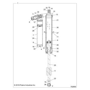 Shock-Rear,72,Ibplv,Ltd,Lh by Polaris 7045408 OEM Hardware P7045408 Off Road Express Drop Ship