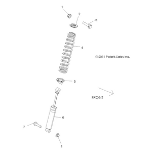 Shock, Rear by Polaris 7043759 OEM Hardware P7043759 Off Road Express