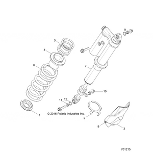 Shock, Rear by Polaris 7044641 OEM Hardware P7044641 Off Road Express Drop Ship