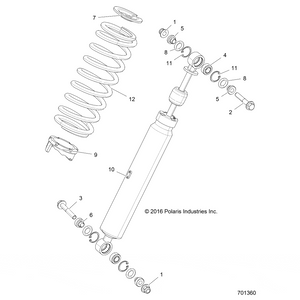 Shock, Rear by Polaris 7044646 OEM Hardware P7044646 Off Road Express