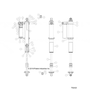 Shock, Rear by Polaris 7044890 OEM Hardware P7044890 Off Road Express Drop Ship