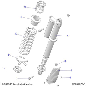 Shock-Rear by Polaris 7045678 OEM Hardware P7045678 Off Road Express Drop Ship