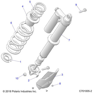 Shock-Rear by Polaris 7045907 OEM Hardware P7045907 Off Road Express Drop Ship