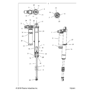 Shock-Rear,Foxlive,Mp by Polaris 7045149 OEM Hardware P7045149 Off Road Express Drop Ship