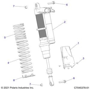 Shock-Rear,G4,Ibplv,Lh by Polaris 7045703 OEM Hardware P7045703 Off Road Express Drop Ship