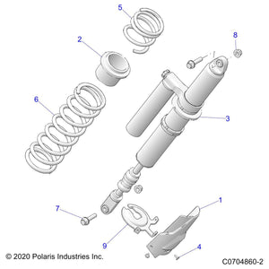 Shock-Rear,G4 Mp,Right by Polaris 7045383 OEM Hardware P7045383 Off Road Express Drop Ship