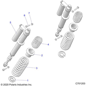 Shock-Rear,Hc by Polaris 7045906 OEM Hardware P7045906 Off Road Express Drop Ship