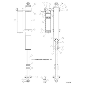 Shock-Rear,Hc,Mp by Polaris 7045909 OEM Hardware P7045909 Off Road Express Drop Ship