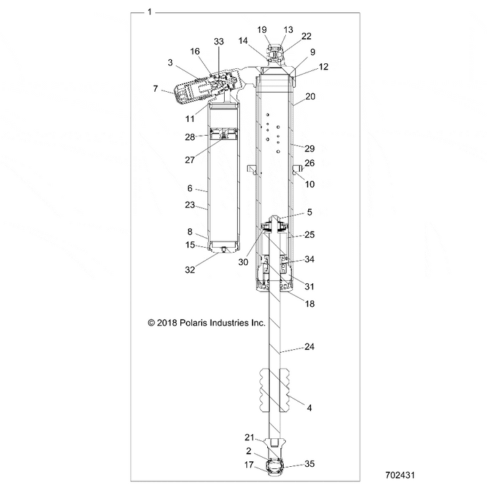 Shock, Rear, Left by Polaris