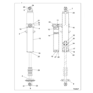 Shock, Rear, Left by Polaris 7045342 OEM Hardware P7045342 Off Road Express Drop Ship