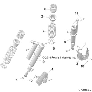 Shock, Rear, Left by Polaris 7045344 OEM Hardware P7045344 Off Road Express Drop Ship