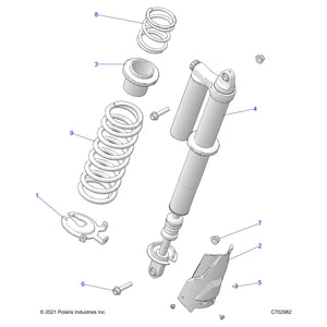 Shock-Rear,Mp by Polaris 7045625 OEM Hardware P7045625 Off Road Express Drop Ship