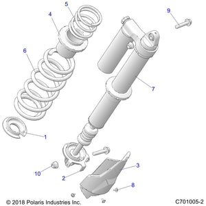 Shock-Rear,Mp by Polaris 7045908 OEM Hardware P7045908 Off Road Express Drop Ship