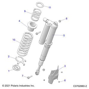 Shock-Rear,Rh,Dx,Mp by Polaris 7045436 OEM Hardware P7045436 Off Road Express Drop Ship