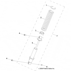 Shock, Rear, Rzr 170 by Polaris 454446 OEM Hardware P454446 Off Road Express