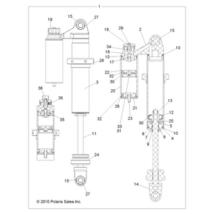 Shock-Rear,We by Polaris 7043645 OEM Hardware P7043645 Off Road Express Drop Ship