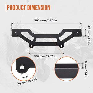 Shock Tower Light Bar Mount for Can-Am Maverick X3 by Kemimoto B0111-03501BK Light Mount B0111-03501BK Kemimoto