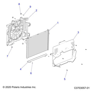 Shroud-Radiator by Polaris 5456282 OEM Hardware P5456282 Off Road Express