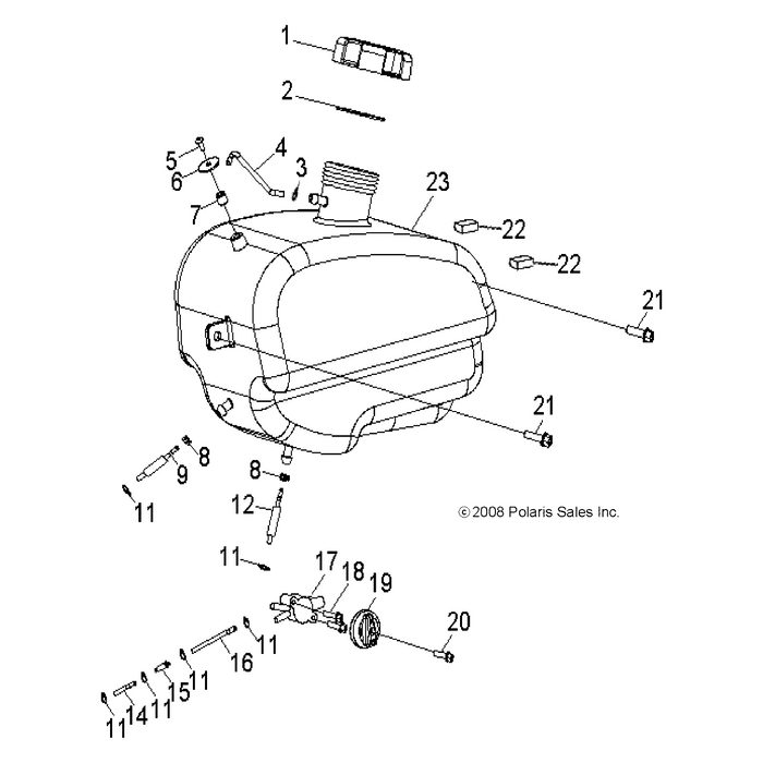 Shut Off Knob, Fuel by Polaris